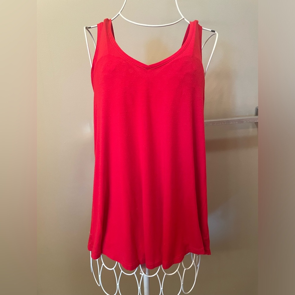 Merona Relaxed-Fit Red Tank Top, Size M